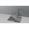 Смеситель для кухни GRANULA GR-8173 алюминиум с выдвижным изливом 8173 ALYUMIHIYM